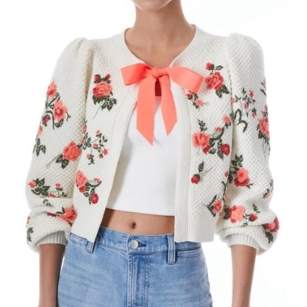 Alice and Olivia Kitty Bow Cardigan
